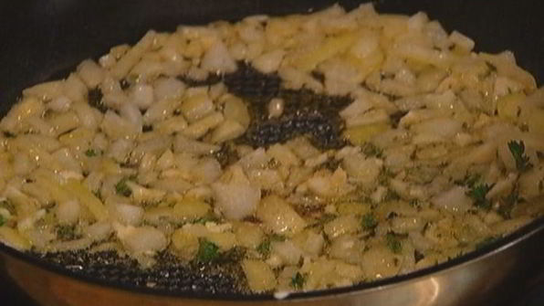 макароны со сливочным сыром и шпинатом