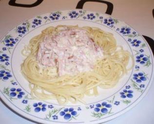 Макароны в сливочном соусе