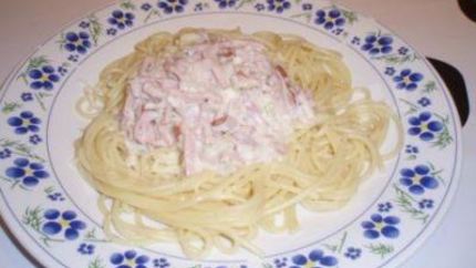 Макароны в сливочном соусе