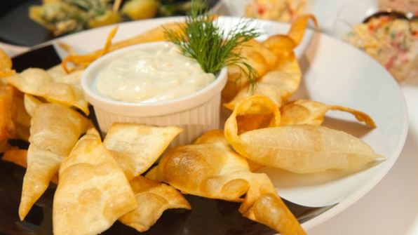 паста фри с сырным соусом