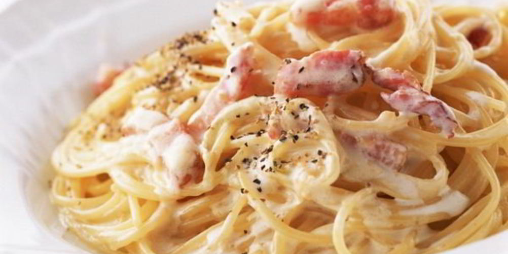 Рецепт паста карбонара с беконом в сливках