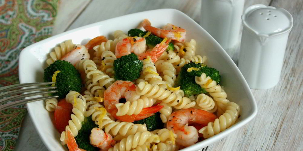 Рецепт паста с брокколи и креветками