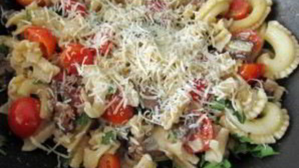 паста с копченой мойвой