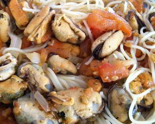 Паста с мидиями