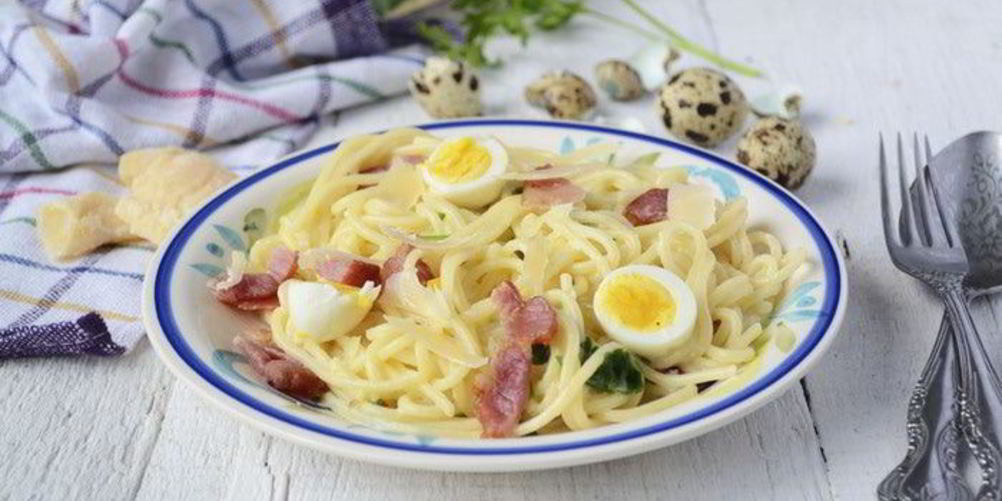 Рецепт паста с перепелиными яйцами и сыром джюгас