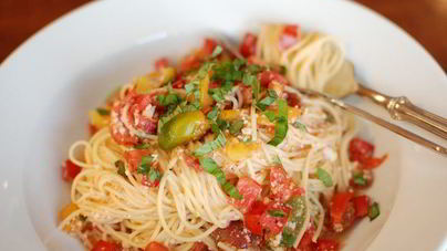 Паста со свежими овощами