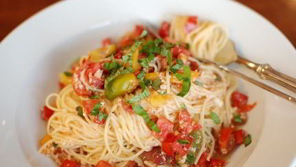 Паста со свежими овощами