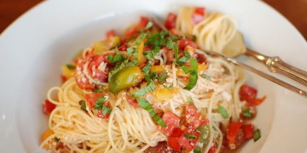 Рецепт паста со свежими овощами