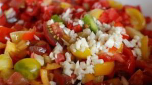 паста со свежими овощами