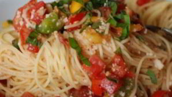 паста со свежими овощами