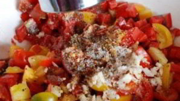 паста со свежими овощами