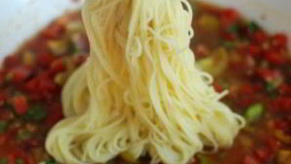 паста со свежими овощами