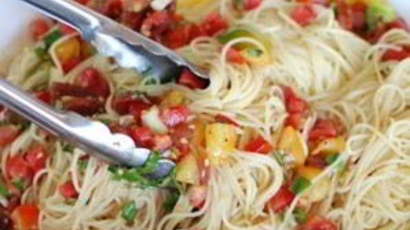 паста со свежими овощами