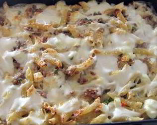 Пенне, запеченные с соусом бешамель