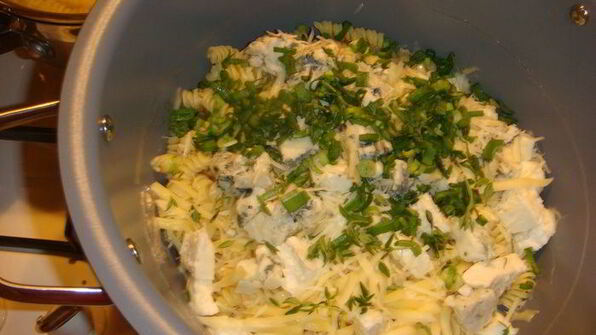 роскошная паста четыре сыра