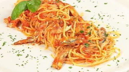 Спагетти с анчоусами