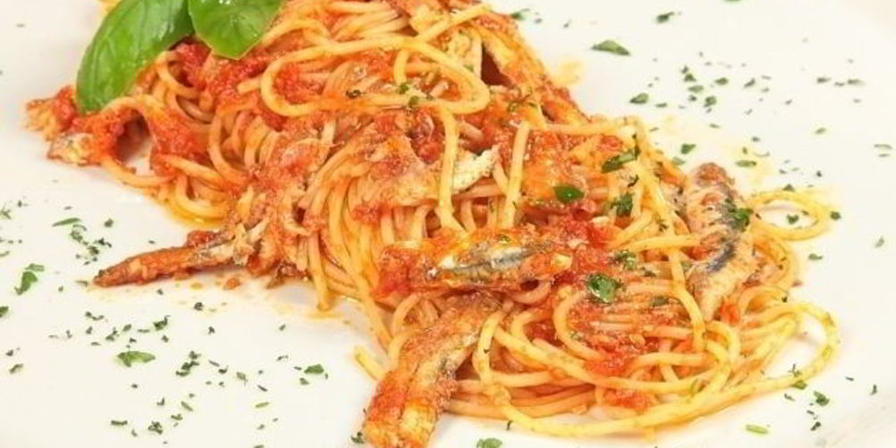 Рецепт спагетти с анчоусами