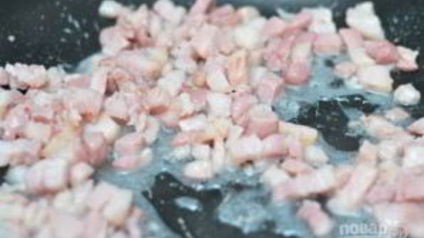 спагетти с беконом и сливками