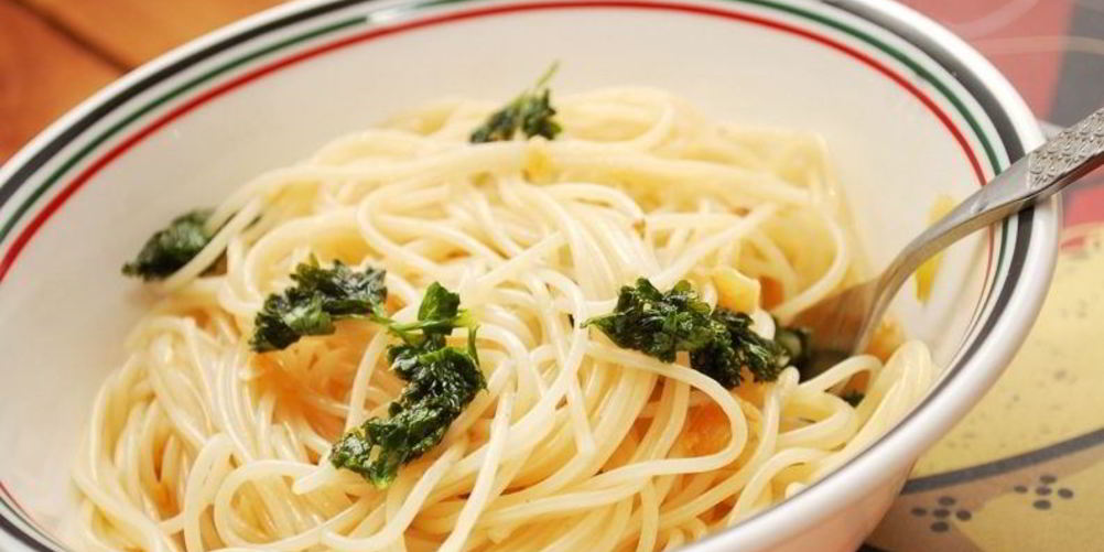 Рецепт спагетти с чесноком и маслом