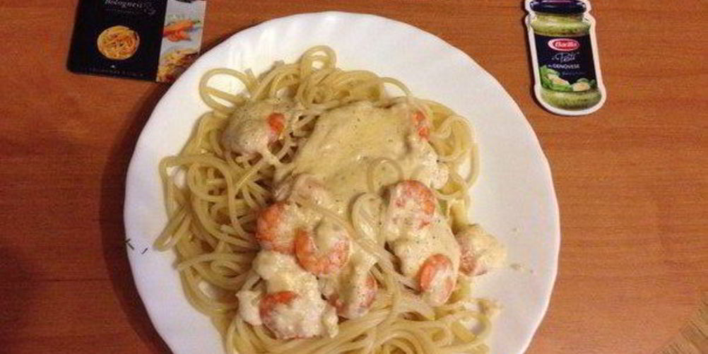Рецепт спагетти с креветками