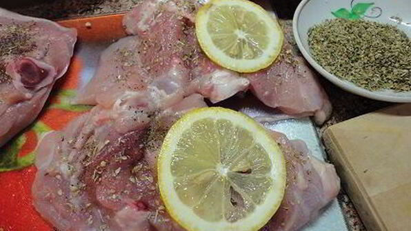 спагетти с лимонным цыпленком