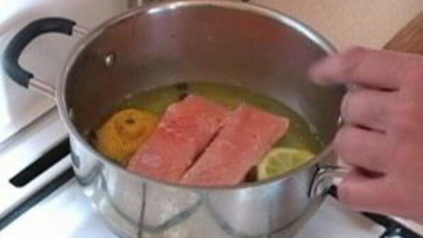 спагетти с лососем в сливочном соусе