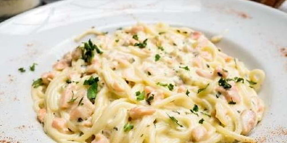 Рецепт спагетти с лососем