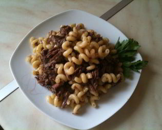 Сытные макароны для очень голодных