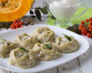 Манты с тыквой