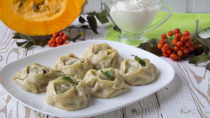 Манты с тыквой