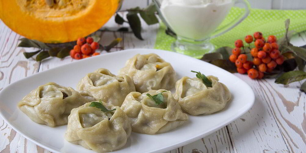 Рецепт манты с тыквой