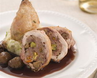 Фаршированные куриные ножки с грибами