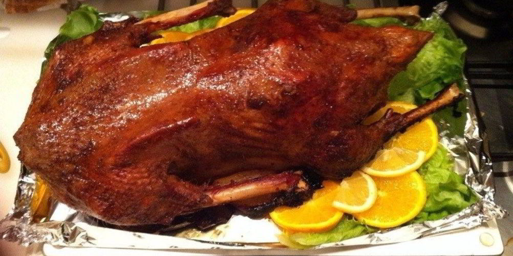 Рецепт гусь с апельсинами, запеченный в духовке