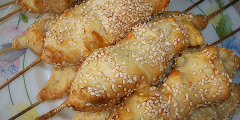 Рецепт индейка с сыром в тесте на шпажках