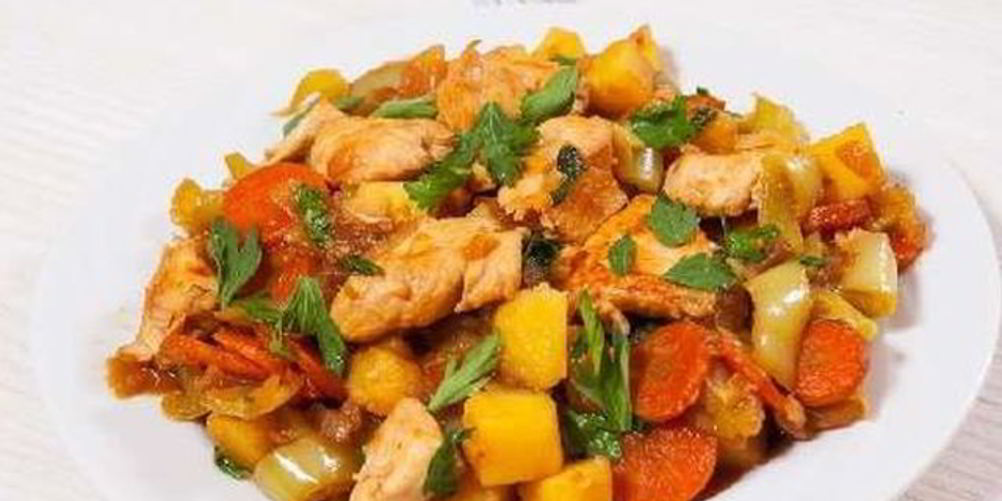 Рецепт куриное филе с летними овощами