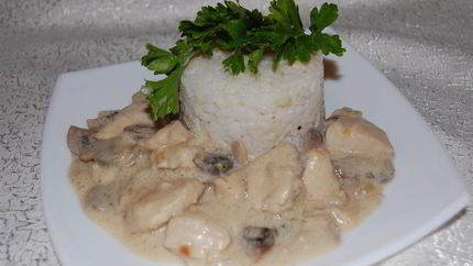 Куриное филе с шампиньонами