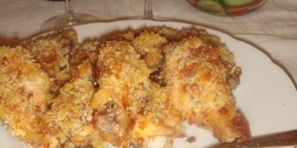 Рецепт куриные крылышки в панировке из хлебной крошки и сыра