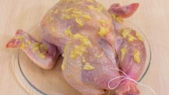 курица, фаршированная грибами