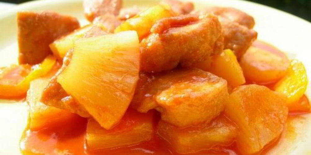 Рецепт курица с ананасом в томатном соусе