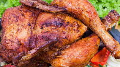 Курица с овощами в рукаве в духовке