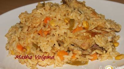 Курица с рисом и овощами