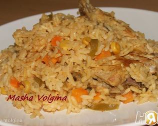 Курица с рисом и овощами