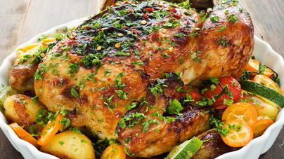 Курица с травами и лимоном