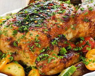 Курица с травами и лимоном