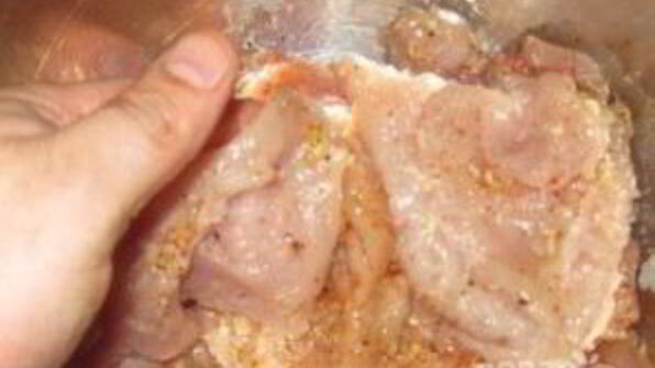 мясо с грибами и сыром