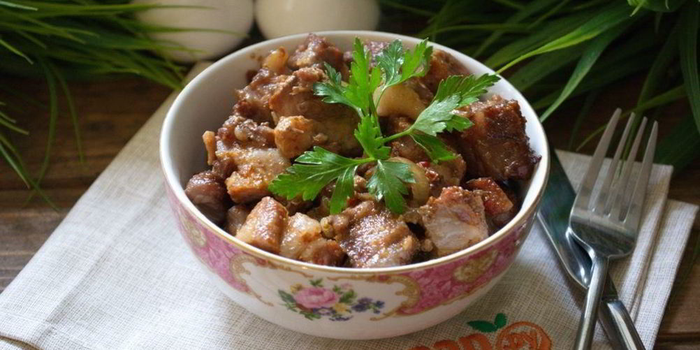 Рецепт свиная шея кусочками в духовке