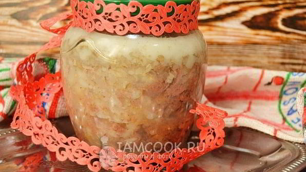 свиная тушенка с перловкой