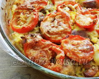 Свинина с овощами в духовке