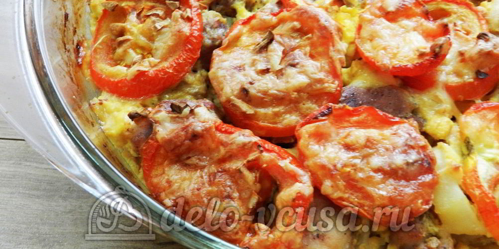 Рецепт свинина с овощами в духовке