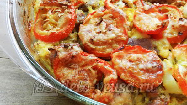 свинина с овощами в духовке